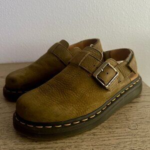 Dr. Martens Olive Green Buckle Clogs – Size 8